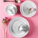 Ver imagem 7 de Prato de Sobremesa Germer Porcelana 20cm Branco Relevo Cottage Avulso Redondo