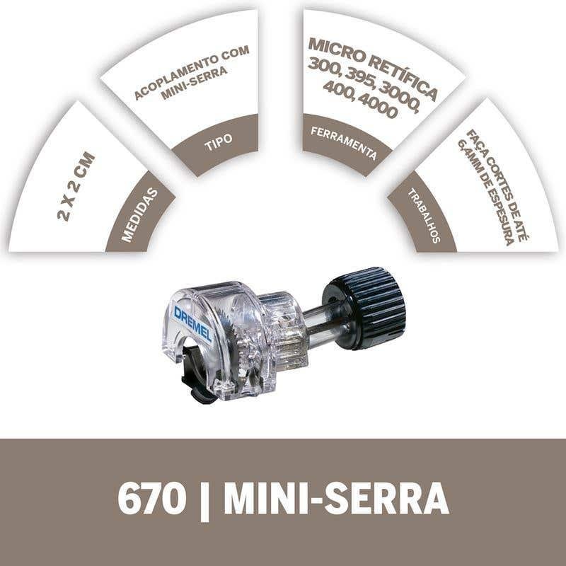 Retífica DREMEL 4000 com Guia Mini Serra 670 e Disco 546 -110V - 4