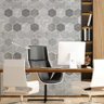 Papel de Parede Hexagonal Textura Cinza-60x300cm - 3