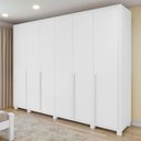 Ver imagem 1 de Guarda Roupa 6 Portas 6 Gavetas 100% Mdf Easy Space com Pés Branco Lopas