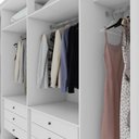Ver imagem 7 de Guarda Roupa 6 Portas 6 Gavetas 100% Mdf Easy Space com Pés Branco Lopas