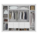 Ver imagem 4 de Guarda Roupa 6 Portas 6 Gavetas 100% Mdf Easy Space com Pés Branco Lopas