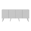 Ver imagem 4 de Rack Retrô para Tv até 50 Polegadas com 4 Portas Multimóveis Mp1071 Branco