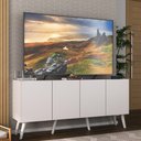 Ver imagem 1 de Rack Retrô para Tv até 50 Polegadas com 4 Portas Multimóveis Mp1071 Branco