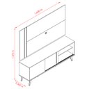 Ver imagem 5 de Rack Com Painel Para TV Até 65 Pol. Cronos Calacata/Off White - Madetec