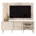 Ver imagem 1 de Rack Com Painel Para TV Até 65 Pol. Cronos Calacata/Off White - Madetec