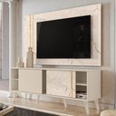 Ver imagem 4 de Rack Com Painel Para TV Até 65 Pol. Cronos Calacata/Off White - Madetec