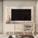 Ver imagem 2 de Rack Com Painel Para TV Até 65 Pol. Cronos Calacata/Off White - Madetec