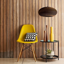 Ver imagem 5 de Cadeira Quarto Escritório Sala Charles Design Eames Eiffel Wood - Amarela