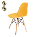 Ver imagem 2 de Cadeira Quarto Escritório Sala Charles Design Eames Eiffel Wood - Amarela