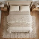 Ver imagem 4 de Cabeceira de Cama Casal Estofada 188cm Bege Design Luxuoso