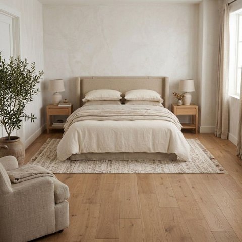 Cabeceira de Cama Casal Estofada 188cm Bege Design Luxuoso