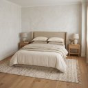 Ver imagem 2 de Cabeceira de Cama Casal Estofada 188cm Bege Design Luxuoso