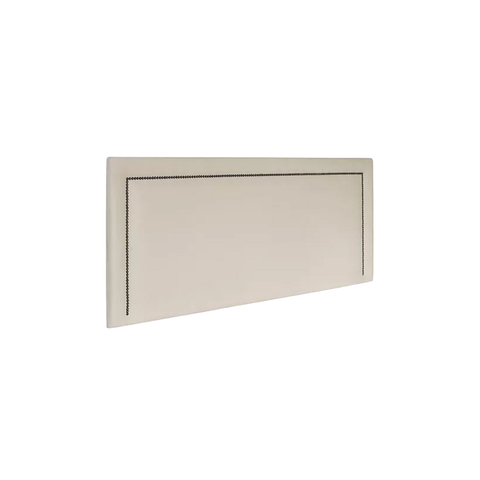 Cabeceira Estofada Casal Tacha U Não É Segredo Linho Cru Mesclado 140x120