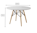 Ver imagem 3 de Mesa Eames Eiffel Wood Tampo de Madeira 110cm Branco