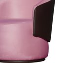 Ver imagem 3 de Poltrona Organica Beatriz Veludo Rosa Chiclete C/ Composê Corano Marrom - Lm Decor