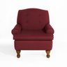 Conjunto Poltrona Vovó Lucy Decorativa com Puff Ana Suede Bordô - 8