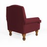 Conjunto Poltrona Vovó Lucy Decorativa com Puff Ana Suede Bordô - 10