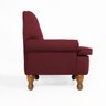 Conjunto Poltrona Vovó Lucy Decorativa com Puff Ana Suede Bordô - 9