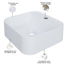 Ver imagem 4 de Cuba de Apoio Quadrada para Banheiro Lavabo C01 Qa31w Branco Matte Fosca - Lyam
