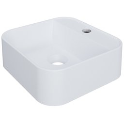 Cuba de Apoio Quadrada para Banheiro Lavabo C01 Qa31w Branco Matte Fosca - Lyam - 1
