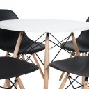 Ver imagem 2 de Conjunto Mesa Eames Branca 110cm e 4 Cadeiras Eames Pp Preta