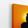 Homem Montado em Cavalo Pôr do Sol Quadro Canvas 140x90cm - 3