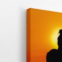 Ver imagem 3 de Homem Montado em Cavalo Pôr do Sol Quadro Canvas 140x90cm