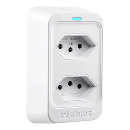 Tomada Dupla Protetor Elétrico Contra Surtos Intelbras Eps 302 Bivolt Branco - 2 Tomada Dupla Protetor Elétrico Contra Surtos Intelbras Eps 302 Bivolt Branco - 2