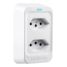 Tomada Dupla Protetor Elétrico Contra Surtos Intelbras Eps 302 Bivolt Branco - 2
