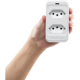 Tomada Dupla Protetor Elétrico Contra Surtos Intelbras Eps 302 Bivolt Branco - 5 Tomada Dupla Protetor Elétrico Contra Surtos Intelbras Eps 302 Bivolt Branco - 5