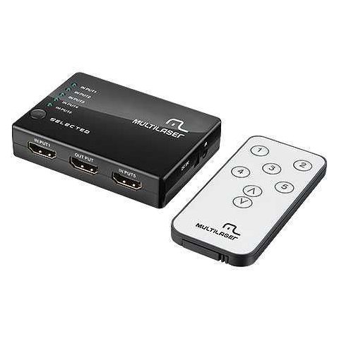 Tv Switch Hdmi 5 em 1 Multilaser