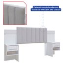 Ver imagem 7 de Cabeceira Casal Queen 160 cm Ripada 100% MDF Estofada Isis com 02 Mesas de Cabeceira Espresso Móveis