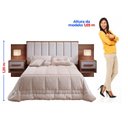 Ver imagem 5 de Cabeceira Casal Queen 160 cm Ripada 100% MDF Estofada Isis com 02 Mesas de Cabeceira Espresso Móvei