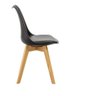 Kit 5 Cadeiras Estofadas Saarinen Wood Pés de Madeira Preto - 8