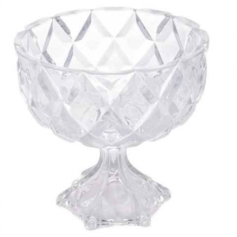 Centro de Mesa Fruteira com Pé em Cristal - Deli 24cm