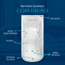 Ver imagem 4 de Banheira Retangular Excalibur com Hidro em Acrílico - 127v