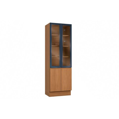 Módulos de Cozinha Kappesberg Ciela Cristaleira Ciela R631 C/ 4 Portas (2 C/ Vidro) 70x220cm Canela