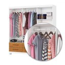 Ver imagem 6 de Guarda-roupa Solteiro Denver 6 Portas 6 Gavetas 22120 Branco/cinamomo - Carioca Móveis