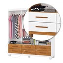 Ver imagem 5 de Guarda-roupa Solteiro Denver 6 Portas 6 Gavetas 22120 Branco/cinamomo - Carioca Móveis