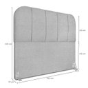 Ver imagem 2 de Cabeceira Cama Box Casal 140 Cm Estofada Revestida em Bouclé Elegante