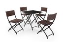 Ver imagem 1 de Jogo de Mesa Dobravel Preto com 4 Cadeiras Marrom