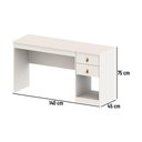 Ver imagem 3 de Penteadeira com 1 Porta com Espelho e 2 Gavetas 140cm Multimóveis Cr35266 Branco