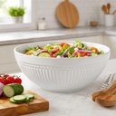 Ver imagem 3 de Kit 4 Tigelas Roma 2,5 Litros Brancas Cerâmica Porto Brasil Bowls Cozinha Servir Sopa