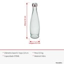 Ver imagem 7 de Garrafa de Vidro 970ml Transparente 32x9x9cm Água Suco Geladeira Bebidas Tampa