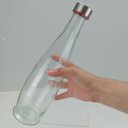 Ver imagem 3 de Garrafa de Vidro 970ml Transparente 32x9x9cm Água Suco Geladeira Bebidas Tampa