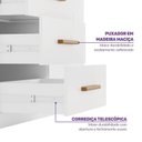 Ver imagem 7 de Conjunto Infantil Guarda Roupa 4 Portas e 2 Gavetas e Cômoda Casulo Casatema MadeiraOriginals Branco