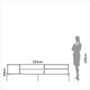 Ver imagem 5 de Rack P/ Sala 224cm 3 Gavetas 100% Mdf Dalla Costa Casa Lar Cor:freijó com Off White