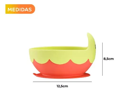 Tigela Infantil de Silicone com Ventosa Coral Fisher-price Amarillo - 4
