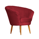 Ver imagem 2 de Poltrona Cadeira Decorativa Pétala - Veludo Vermelho